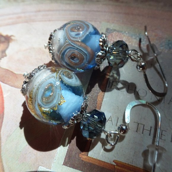 Handmade Murano and silver earrings - Picture 3 of 5